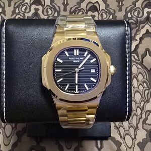 Patek Philippe Gold Watch with Black Dial